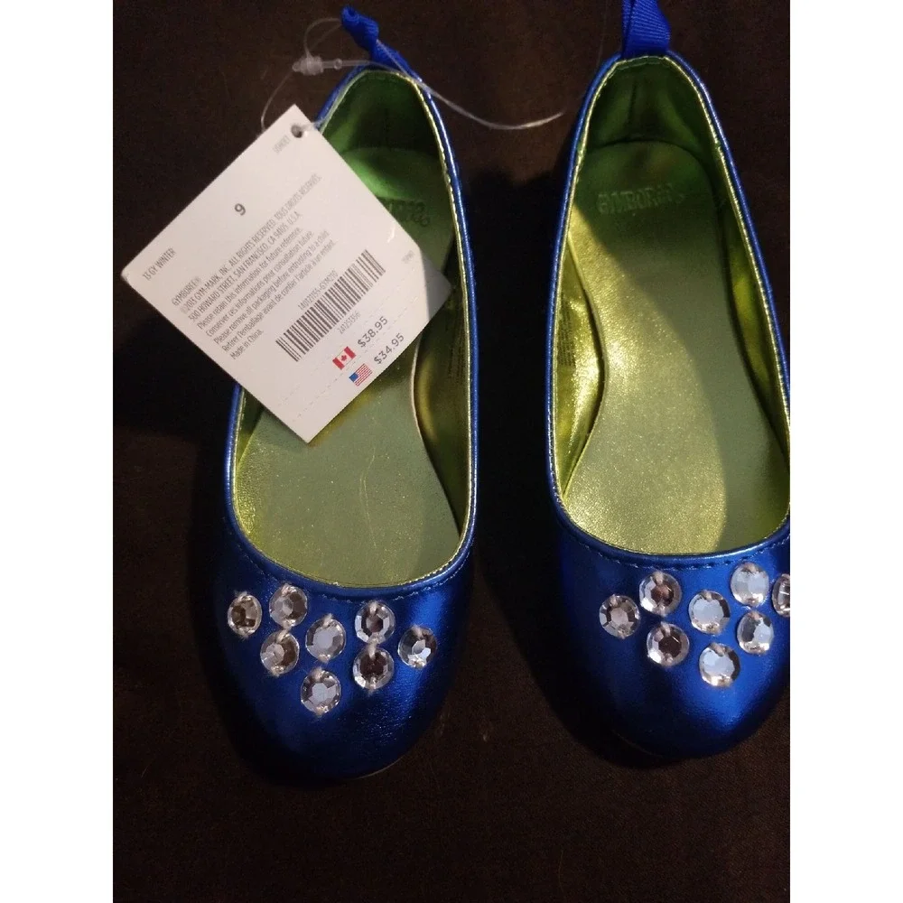 Gymboree color happy blue‎ shoes 9 nwt